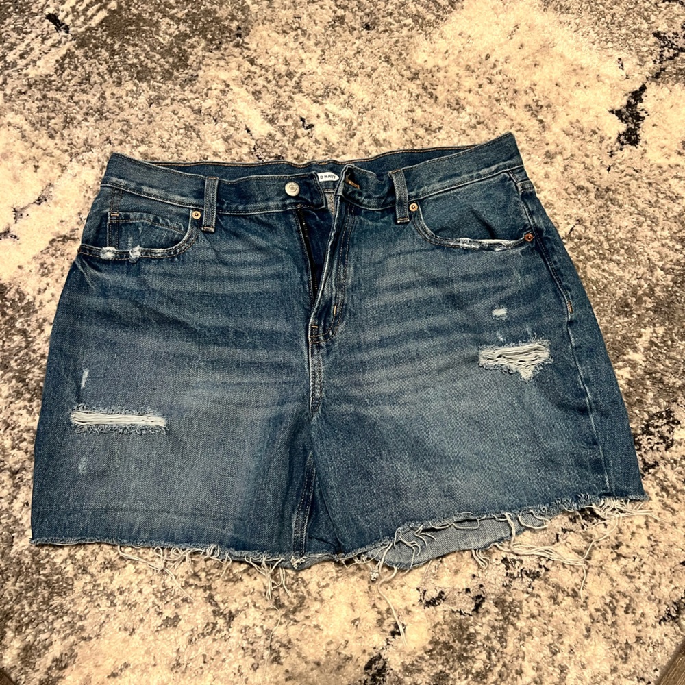 Old Navy Blue Jean Shorts Distressed Cut-Off Style